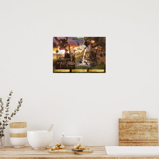 Poster Voyage vers l'Imaginaire - Ballon à air cha (Cuisine)