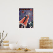 Poster Voyage vers Mars par Prusakov 1926 Film soviétique (Cuisine)