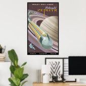 Poster Voyage vers Saturne (Bureau à domicile)