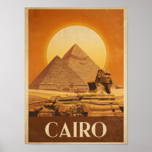 Poster Voyage vintage au Caire