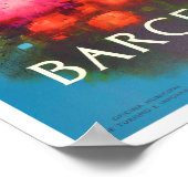 Poster Voyage vintage Barcelone Espagne (Coin)