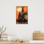 Poster Voyage vintage, Cracovie (Cuisine)