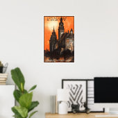 Poster Voyage vintage, Cracovie (Bureau à domicile)