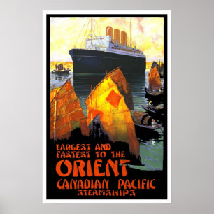 Poster Voyage vintage, Croisière Pacifique canadienne