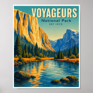 Poster Voyage Vintage dans le Parc National de Voyageurs