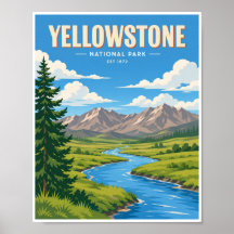 Voyage vintage dans le Parc National de Yellowston