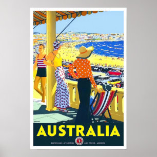 Poster Voyage vintage en Australie