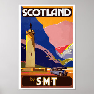 Poster Voyage Vintage en Écosse