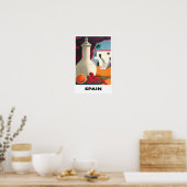 Poster Voyage vintage en Espagne (Cuisine)