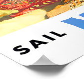 Poster Voyage vintage en Nouvelle-Zélande (Coin)