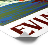 Poster Voyage vintage Evian France (Coin)