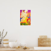 Poster Voyage vintage Feria de Sevilla 1955 (Cuisine)