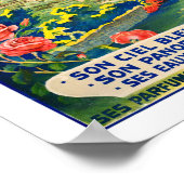 Poster Voyage vintage Grasse France (Coin)