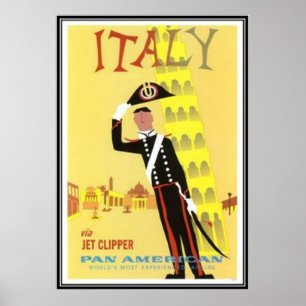 Poster Voyage vintage Italie -