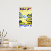 Poster Voyage vintage, Killarney (Cuisine)