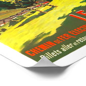 Poster Voyage vintage Mont Blanc France (Coin)