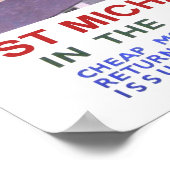 Poster Voyage vintage, Mont St Michael. (Coin)