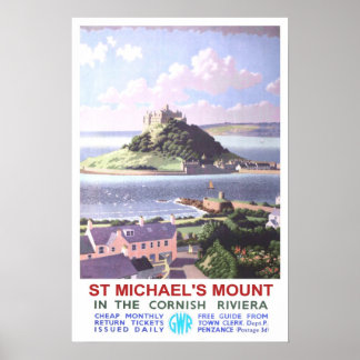 Poster Voyage vintage, Mont St Michael.