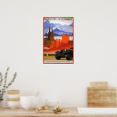 Poster Voyage vintage, Motoring en Allemagne. (Cuisine)