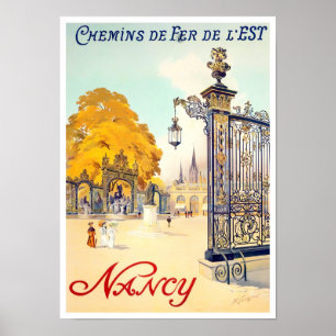 Poster Voyage vintage Nancy France