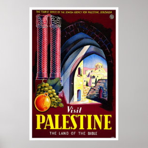 Poster Voyage vintage, Palestine