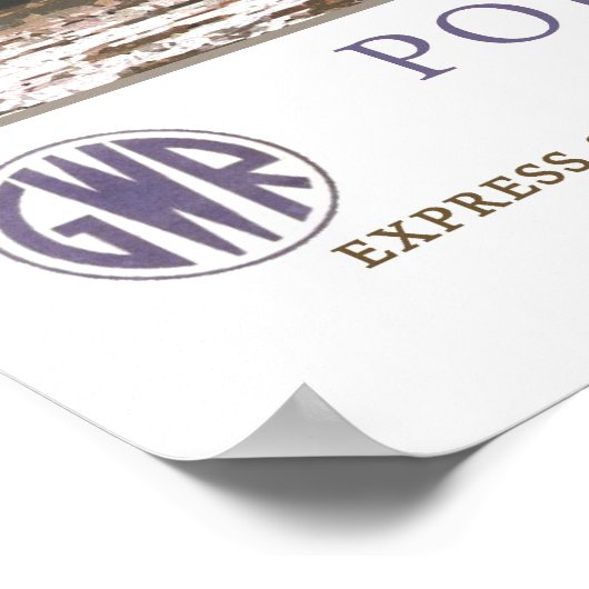 Poster Voyage vintage, Polperro. (Coin)