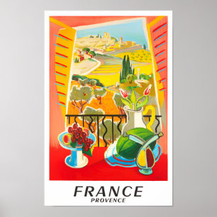 Poster Voyage vintage Provence France