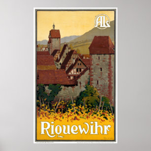 Poster Voyage Vintage Riquewihr France