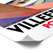 Poster Voyage vintage Villefranche France (Coin)