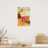 Poster Voyage Vintage, White Star Line (Cuisine)