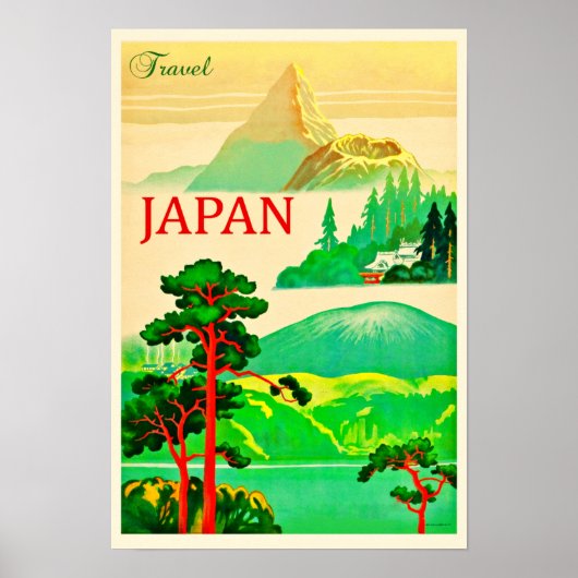 Poster Voyager au Japon Vintage (Devant)