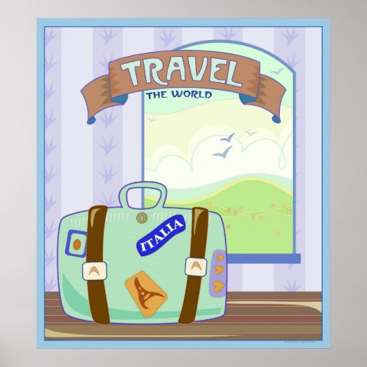Poster voyager dans le monde (Devant)