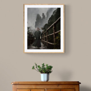 Poster Voyager dans Samurai sur un Misty Mountain Path