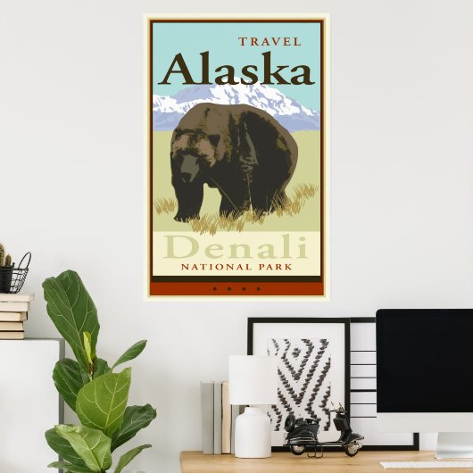 Poster Voyager en Alaska (Bureau à domicile)