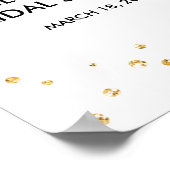 Poster Voyager Mlle à Mme Pink Fête des mariées florale (Coin)