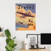 Poster Voyages aériens (Bureau à domicile)