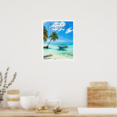 Poster Voyages dans les Caraïbes vintages (Cuisine)