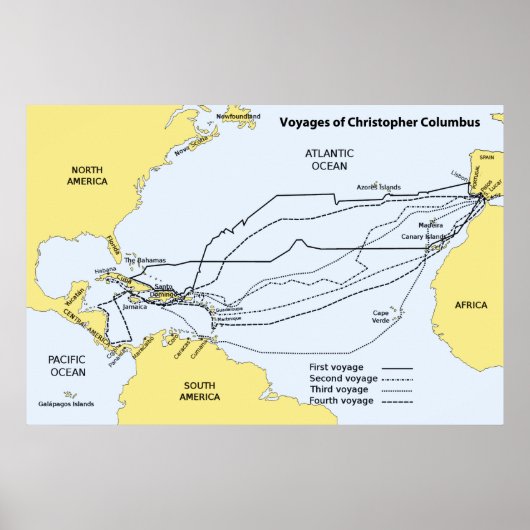 Poster Voyages de Christophe Colomb (Devant)