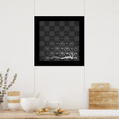 Poster Voyages de pièces d'échecs (Roi Blanc) (Cuisine)