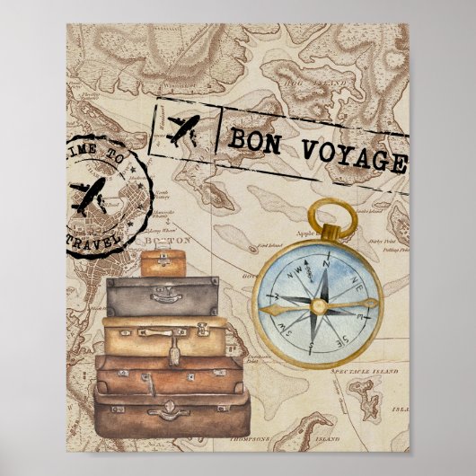 Poster Voyages intemporels Collage (Devant)