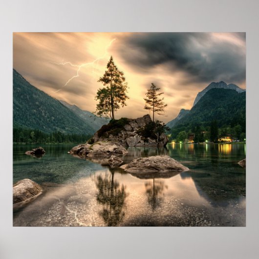 Poster Voyages nature - Montagnes d'eau Paysage (Devant)