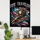 Poster Voyageur de temps - Steampunk Space Adventure (Bureau à domicile)