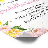 Poster Voyageur rose floral Fille Fille Anniversaire Caps (Coin)