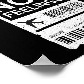 Poster Voyageur Vacances Voyage Catch Vols Pas Sentiments (Coin)