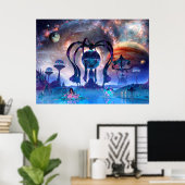 Poster Voyageurs galactiques - par Jurgen Ziewe (Bureau à domicile)