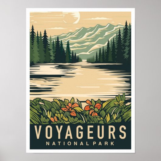 Poster Voyageurs National Park Minnesota USA Travel (Devant)