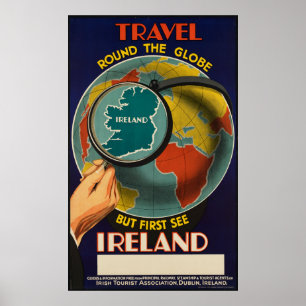 Poster Voyagez Autour Du Monde Mais Voyez D'Abord Irlande