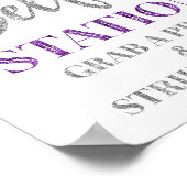 Poster Voyant Mariage Selfie Station Confetti d'argent vi (Coin)