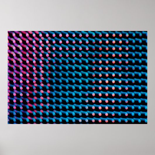 Poster Voyants lumineux sur le panneau d'affichage. Photo (Devant)