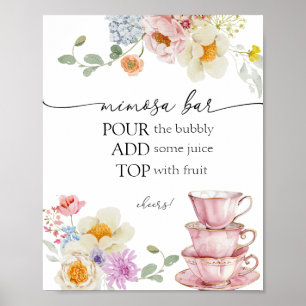 Poster VOYELLE DIACRITIQUE fleur sauvage ET Pink Teups Mi